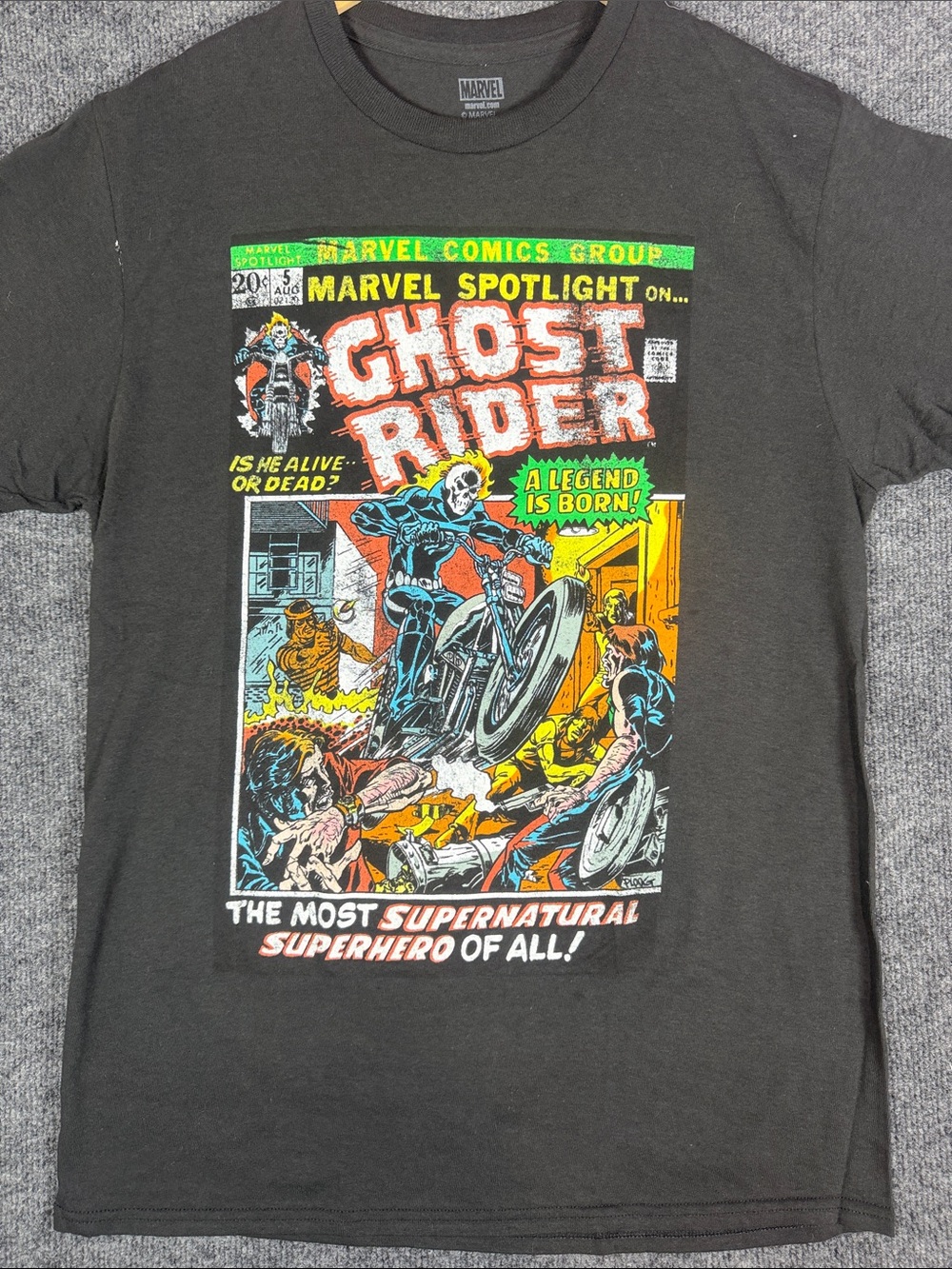 Marvel Ghost Rider Marvel Spotlight Comic Cover Black T-Shirt M